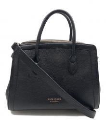 Kate Spade（ケイトスペード）の古着「2WAYバッグ　ノットミディアム　サッチェル」｜ブラック
