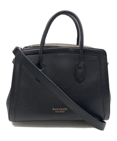 Kate Spade（ケイトスペード）Kate Spade (ケイトスペード) 2WAYバッグ　ノットミディアム　サッチェル ブラックの古着・服飾アイテム