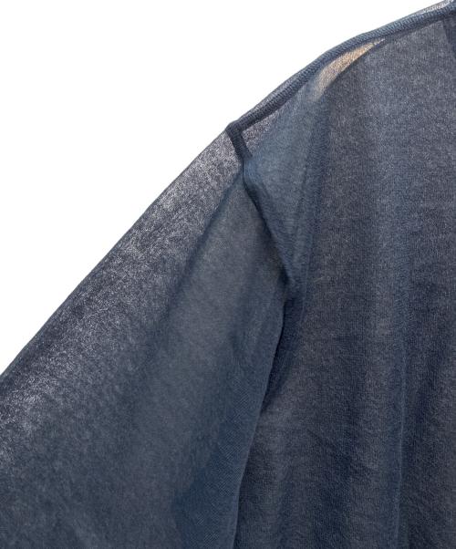 6(ROKU) BEAUTY&YOUTH（ロク ビューティーアンドユース）6(ROKU) BEAUTY&YOUTH (ロク ビューティーアンドユース) LINE COLOR CREW NECK KNIT ネイビー サイズ:FREEの古着・服飾アイテム