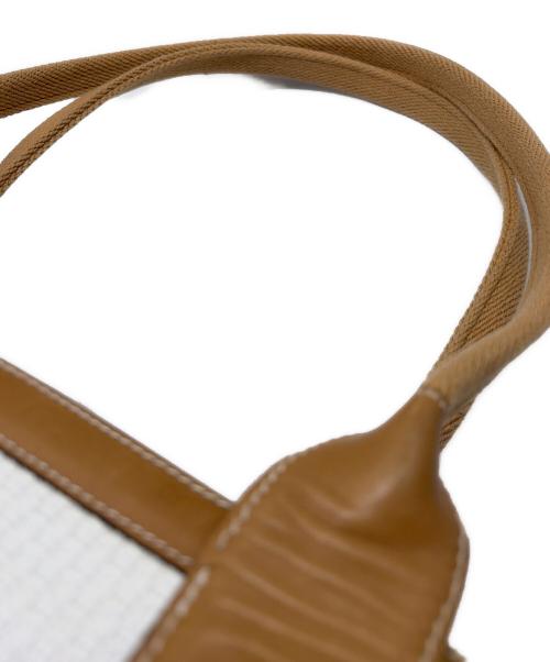 BALLY（バリー）BALLY (バリー) レトロトートバッグ ホワイト×ブラウンの古着・服飾アイテム
