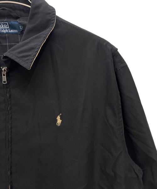 POLO RALPH LAUREN（ポロ・ラルフローレン）POLO RALPH LAUREN (ポロ・ラルフローレン) ポニー刺繍スイングトップ ブラック サイズ:Lの古着・服飾アイテム