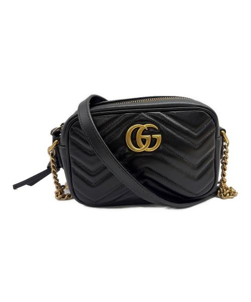 GUCCI（グッチ）GUCCI (グッチ) チェーンショルダーバッグ ブラックの古着・服飾アイテム