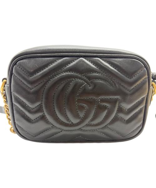 GUCCI（グッチ）GUCCI (グッチ) チェーンショルダーバッグ ブラックの古着・服飾アイテム