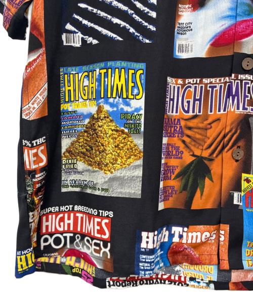 WACKO MARIA（ワコマリア）WACKO MARIA (ワコマリア) HAWAIIAN SHIRT - HIGHTIMES-WM-HI10 ブラック×ホワイト サイズ:Mの古着・服飾アイテム
