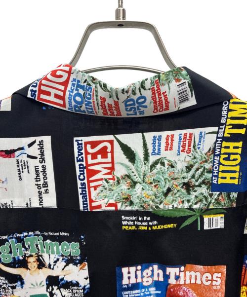 WACKO MARIA（ワコマリア）WACKO MARIA (ワコマリア) HAWAIIAN SHIRT - HIGHTIMES-WM-HI10 ブラック×ホワイト サイズ:Mの古着・服飾アイテム
