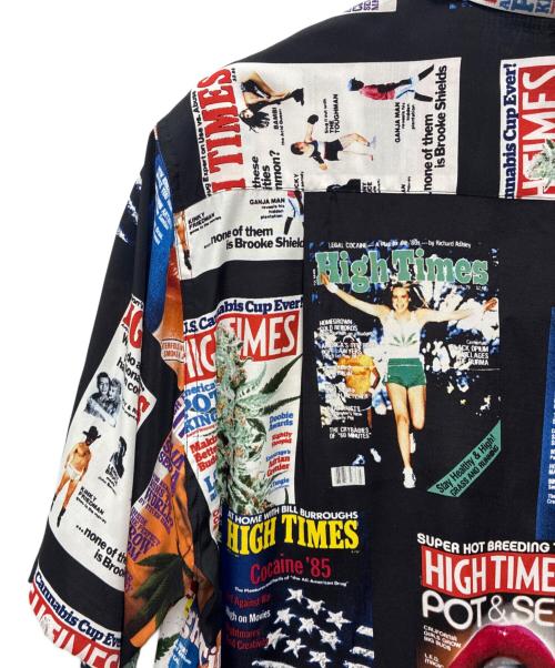 WACKO MARIA（ワコマリア）WACKO MARIA (ワコマリア) HAWAIIAN SHIRT - HIGHTIMES-WM-HI10 ブラック×ホワイト サイズ:Mの古着・服飾アイテム