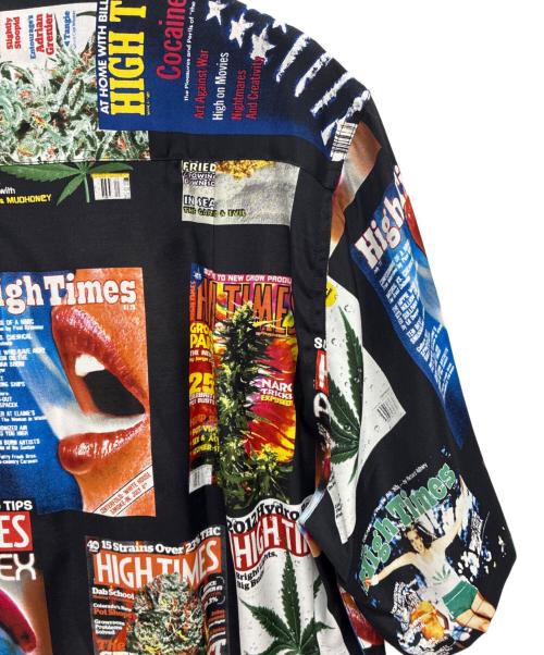 WACKO MARIA（ワコマリア）WACKO MARIA (ワコマリア) HAWAIIAN SHIRT - HIGHTIMES-WM-HI10 ブラック×ホワイト サイズ:Mの古着・服飾アイテム