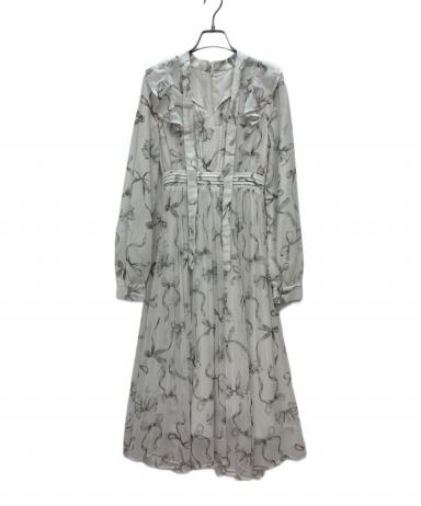ワンピース Rose Muse ribbon pattern pleated dress S 中古・古着通販】rose muse (ロゼミューズ) ribbon pattern pleated
