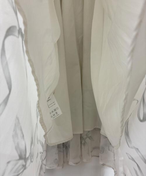 Rose Muse（ロゼミューズ）rose muse (ロゼミューズ) ribbon pattern pleated dress ホワイト サイズ:Sの古着・服飾アイテム
