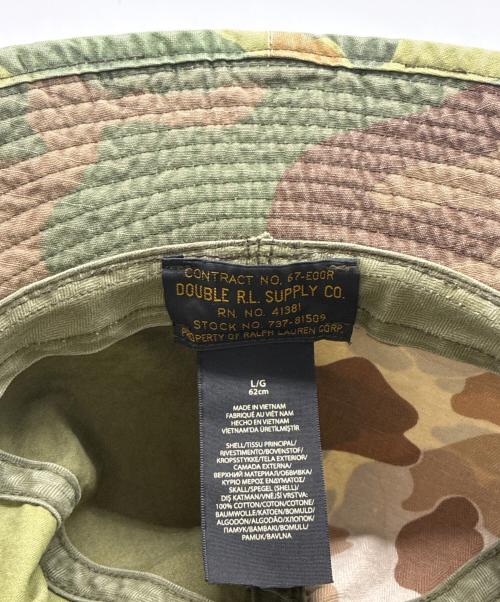 RRL（ダブルアールエル）RRL (ダブルアールエル) カモ バケット ハット グリーン×ブラウン サイズ:L / 62cmの古着・服飾アイテム