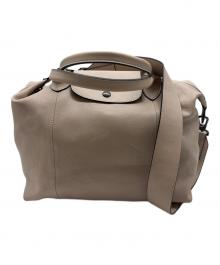 LONGCHAMP（ロンシャン）の古着「2WAYバッグ」｜ベージュ