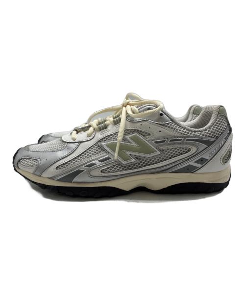 NEW BALANCE（ニューバランス）NEW BALANCE (ニューバランス) ローカットスニーカー シルバー×グリーン サイズ:26cmの古着・服飾アイテム