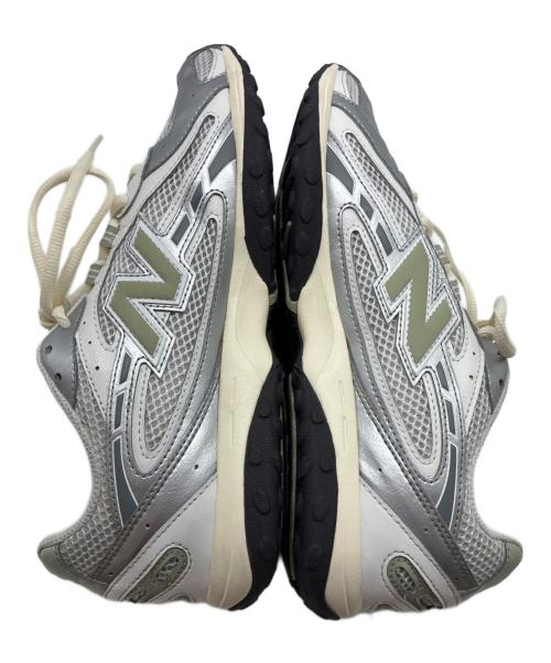 NEW BALANCE（ニューバランス）NEW BALANCE (ニューバランス) ローカットスニーカー シルバー×グリーン サイズ:26cmの古着・服飾アイテム