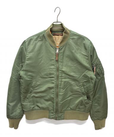 中古・古着通販】ALPHA (アルファ) MA-1ジャケット グリーン サイズ:XL