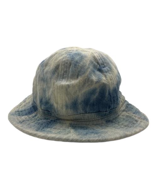 RRL（ダブルアールエル）RRL (ダブルアールエル) タイダイ デニム バケットハット ブルー×ホワイト サイズ:L/G 61cmの古着・服飾アイテム