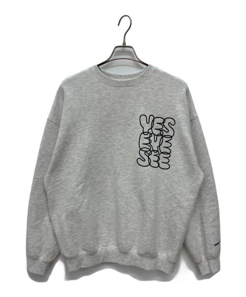 YESEYESEE（イエスアイシー）YESEYESEE (イエスアイシー) C-Logo Sweatshirt ライトグレー サイズ:Mの古着・服飾アイテム