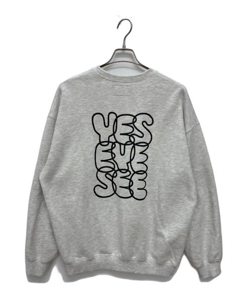 YESEYESEE（イエスアイシー）YESEYESEE (イエスアイシー) C-Logo Sweatshirt ライトグレー サイズ:Mの古着・服飾アイテム