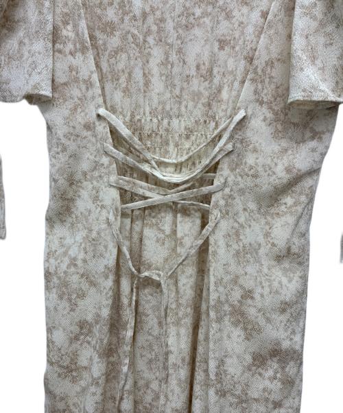 Snidel（スナイデル）Snidel (スナイデル) バリエプリントワンピース アイボリー×ベージュ サイズ:SIZE 0の古着・服飾アイテム