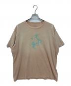 RRLダブルアールエル）の古着「コットンヘンプ グラフィックTシャツ」｜ピンク
