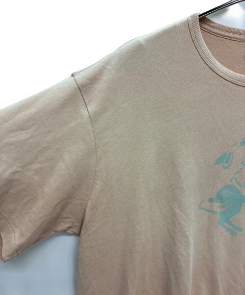 RRL（ダブルアールエル）RRL (ダブルアールエル) コットンヘンプ グラフィックTシャツ ピンク サイズ:XXLの古着・服飾アイテム