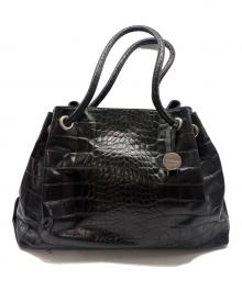 FURLA（フルラ）の古着「型押し トートバッグ」｜ブラック