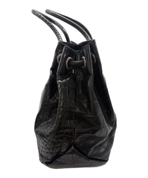 FURLA（フルラ）FURLA (フルラ) 型押し トートバッグ ブラックの古着・服飾アイテム
