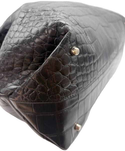 FURLA（フルラ）FURLA (フルラ) 型押し トートバッグ ブラックの古着・服飾アイテム