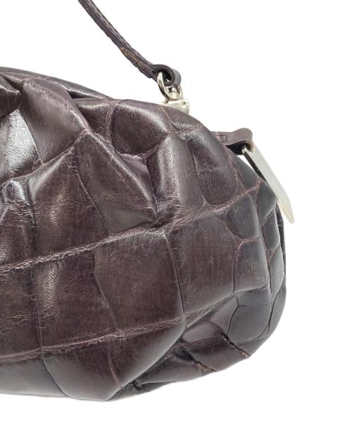 FURLA（フルラ）FURLA (フルラ) 型押し ハンドバッグ パープルの古着・服飾アイテム