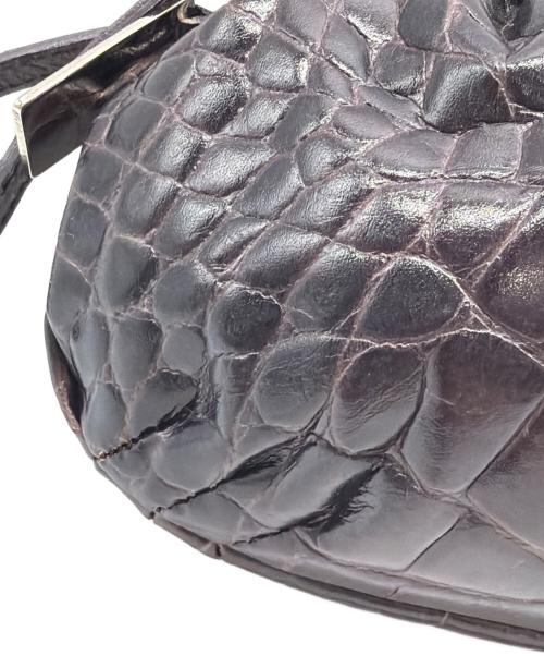 FURLA（フルラ）FURLA (フルラ) 型押し ハンドバッグ パープルの古着・服飾アイテム