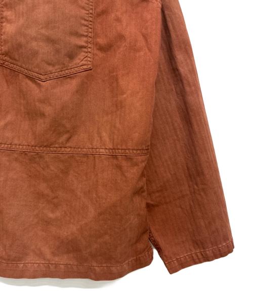 RRL（ダブルアールエル）RRL (ダブルアールエル) Embroidered Herringbone Twill Overshirt - Brown ブラウン サイズ:XXLの古着・服飾アイテム
