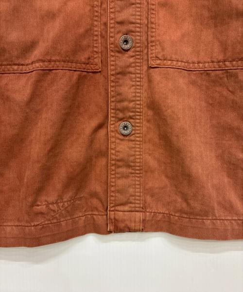 RRL（ダブルアールエル）RRL (ダブルアールエル) Embroidered Herringbone Twill Overshirt - Brown ブラウン サイズ:XXLの古着・服飾アイテム