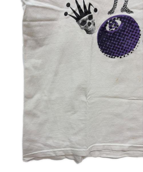 stussy（ステューシー）stussy (ステューシー) 半袖Tシャツ ホワイト×パープル サイズ:Lの古着・服飾アイテム