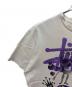 stussy (ステューシー) 半袖Tシャツ ホワイト×パープル サイズ:L：4000円