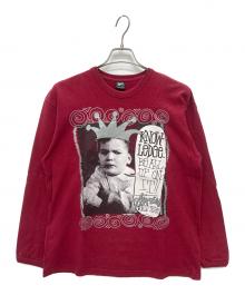 stussy（ステューシー）の古着「00s メキシコ製 OLD L/S KIDS 長袖カットソー」｜レッド