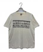 stussyステューシー）の古着「RASTA TOM TOM 半袖Tシャツ」｜ホワイト×ブラック