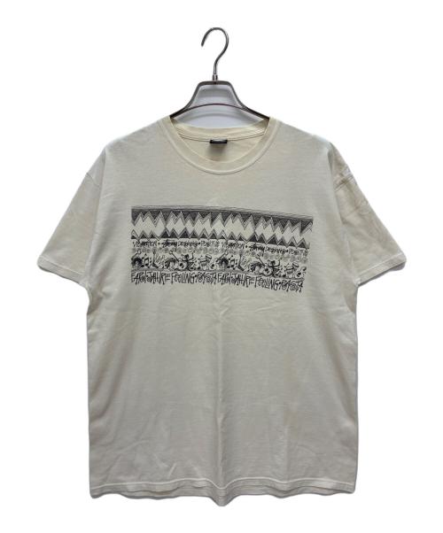 stussy（ステューシー）stussy (ステューシー) RASTA TOM TOM 半袖Tシャツ ホワイト×ブラック サイズ:Lの古着・服飾アイテム
