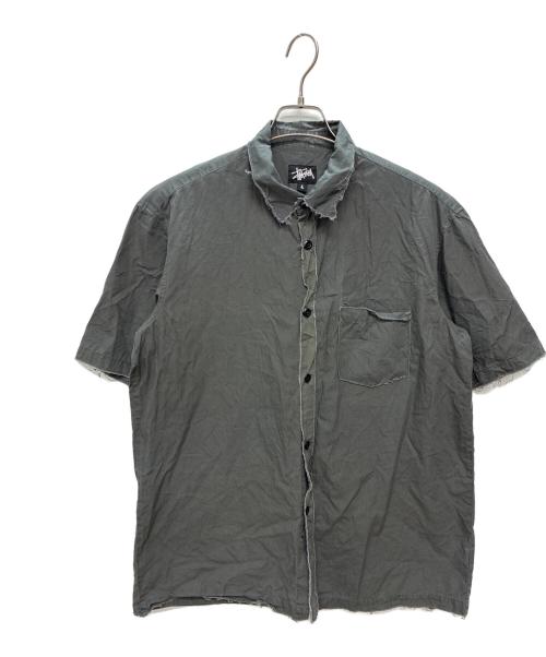 stussy（ステューシー）stussy (ステューシー) USA製 半袖シャツ グレー サイズ:Lの古着・服飾アイテム