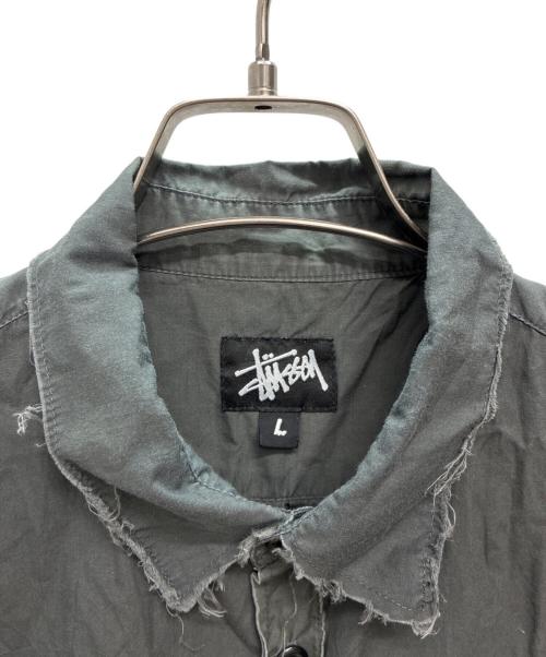 stussy（ステューシー）stussy (ステューシー) USA製 半袖シャツ グレー サイズ:Lの古着・服飾アイテム