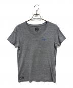 CHROME HEARTSクロムハーツ）の古着「サークルロゴプリント Vネック Tシャツ」｜グレー