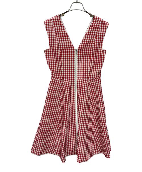 Jean Paul GAULTIER（ジャンポールゴルチェ）Jean Paul GAULTIER (ジャンポールゴルチェ) ギンガムチェックノースリーブワンピース レッド×ホワイト サイズ:38の古着・服飾アイテム