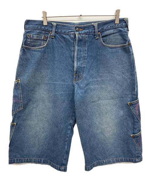 EVISU（エヴィス）EVISU (エヴィス) メニーポケットデニムハーフパンツ ブルー サイズ:36の古着・服飾アイテム