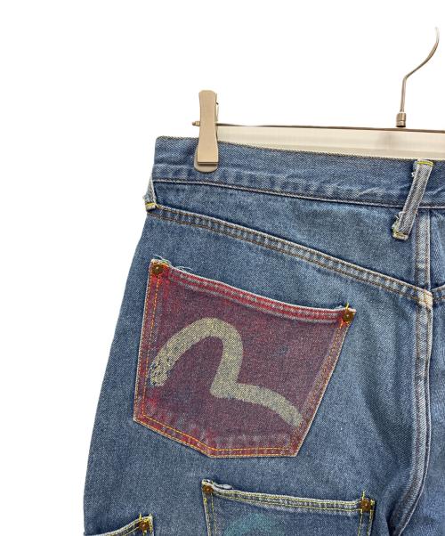 EVISU（エヴィス）EVISU (エヴィス) メニーポケットデニムハーフパンツ ブルー サイズ:36の古着・服飾アイテム