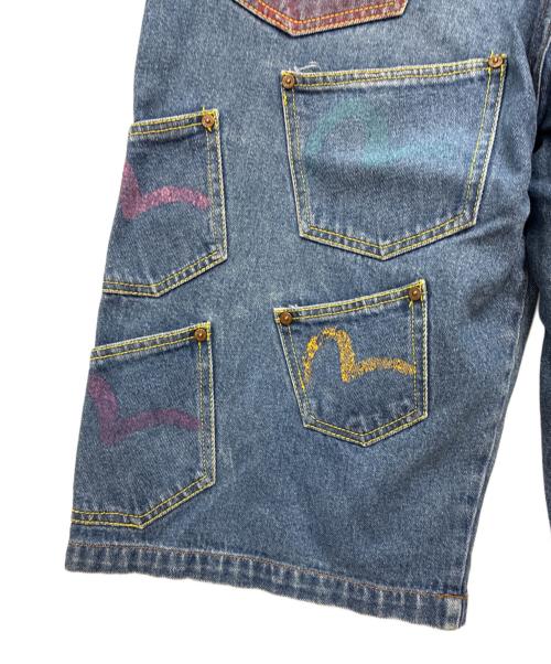 EVISU（エヴィス）EVISU (エヴィス) メニーポケットデニムハーフパンツ ブルー サイズ:36の古着・服飾アイテム