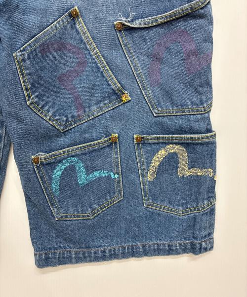 EVISU（エヴィス）EVISU (エヴィス) メニーポケットデニムハーフパンツ ブルー サイズ:36の古着・服飾アイテム