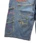 中古・古着 EVISU (エヴィス) メニーポケットデニムハーフパンツ ブルー サイズ:36：15000円