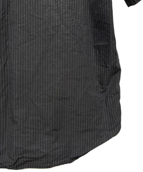 stussy（ステューシー）stussy (ステューシー) ストライプ半袖シャツ ブラック×ホワイト サイズ:XLの古着・服飾アイテム