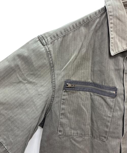 stussy（ステューシー）stussy (ステューシー) ロゴワッペンワークシャツ カーキ サイズ:Lの古着・服飾アイテム