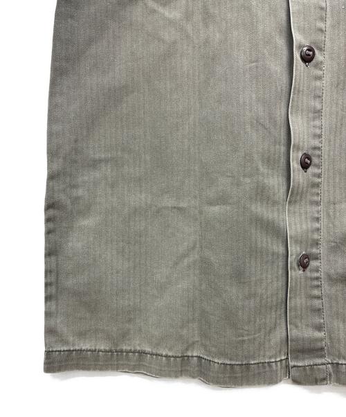 stussy（ステューシー）stussy (ステューシー) ロゴワッペンワークシャツ カーキ サイズ:Lの古着・服飾アイテム