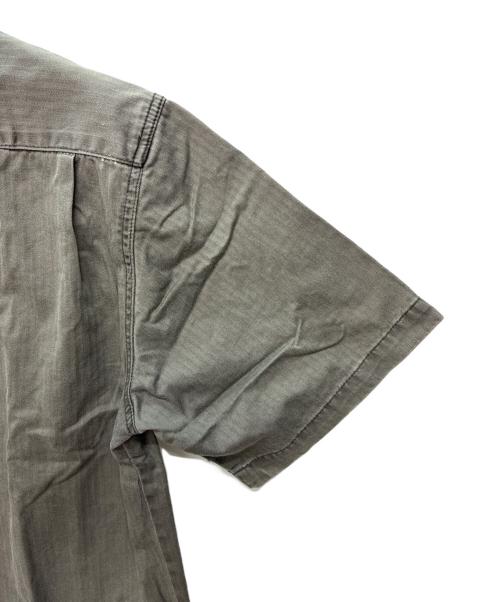 stussy（ステューシー）stussy (ステューシー) ロゴワッペンワークシャツ カーキ サイズ:Lの古着・服飾アイテム