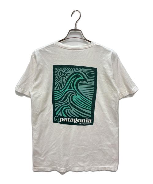Patagonia（パタゴニア）Patagonia (パタゴニア) 90s beneficial haleiwa USA製半袖Tシャツ ホワイト サイズ:Sの古着・服飾アイテム